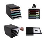 Módulo BIG-BOX PLUS con 5 cajones para documentos A4+, ultra-rígido y con stop de seguridad - 347x278x271 mm - IDERAMA