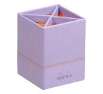 Rhodiarama pot à crayons simili cuir italien 8x8x11 cm - Iris