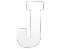Lettre J 20,5cm - Blanc