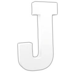 Lettre J 20,5cm - Blanc