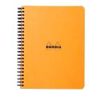 Notebook Rhodia Classic reliure intégrale A5+ 16x21 cm 160 pages dot détachables microperforé 80g - Orange