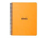Notebook Rhodia Classic reliure intégrale A5+ 16x21 cm 160 pages dot détachables microperforé 80g - Orange