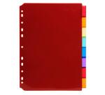 Intercalaires A4 PP transparent couleurs avec porte étiquette 8 positions