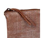 KLEO-PATHRA CUIR Grande Pochette 2 compartiments 22x11 cm Argent