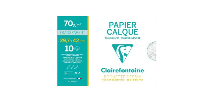 Papier Calque pochette 10F A3 70g
