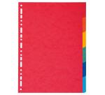 Intercalaires carte marbrée 220g/m2 6 positions - A4 - Couleurs assorties