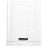 Cahier piqué 8000 POLYPRO 17x22 cm 192 pages petits carreaux 90 g - Incolore