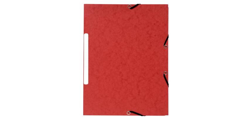 Sammelmappe mit Gummizug und 3 Klappen, Recyclingkarton marmoriert 355g/m2, A4