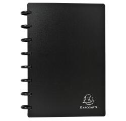 Carpeta tarjetero de tarjetas de visitas con anillas Cubierta 8/10 e. - (Vistas: 120 Fundas: 0) - 16x21cm para 16x21cm - Negro