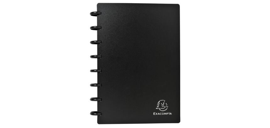 Carpeta tarjetero de tarjetas de visitas con anillas Cubierta 8/10 e. - (Vistas: 120 Fundas: 0) - 16x21cm para 16x21cm - Negro