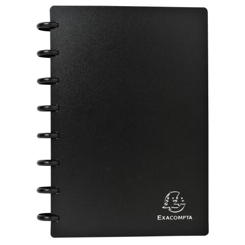 Carpeta tarjetero de tarjetas de visitas con anillas Cubierta 8/10 e. - (Vistas: 120 Fundas: 0) - 16x21cm para 16x21cm - Negro