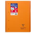 Cahier reliure intégrale enveloppante Koverbook A4+ 160 pages ligné sans marge détachables perforé 4 trous couverture polypropylène transparent - Assortis