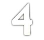 Petit chiffre 4 12cm - Blanc