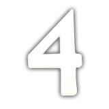 Petit chiffre 4 12cm - Blanc