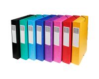 Boite de classement Exabox Dos 60mm Carte lustrée - A4 - Couleurs assorties