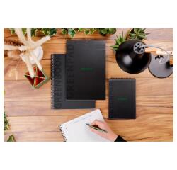 Schrijfblok GREENPAD, A4+, geruit, zwart