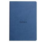 Rhodiarama piqûre textile A5 64p dot papier ivoire 90g - Saphir