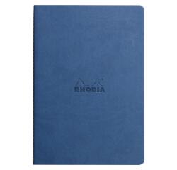 Rhodiarama piqûre textile A5 64p dot papier ivoire 90g - Saphir