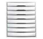 Module de classement The Sytem 8 Office 8 tiroirs - Gris lumière