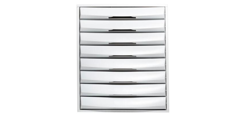 Module de classement The Sytem 8 Office 8 tiroirs - Gris lumière