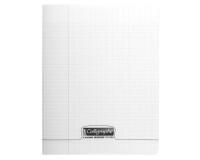 Cahier piqué 8000 POLYPRO 17x22 cm 140 pages grands carreaux 90 g - Incolore