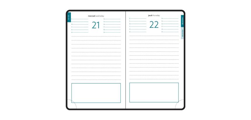 Recharge Agenda de poche EasyDay 15 10 x 15 cm Journalier janvier à décembre 2026