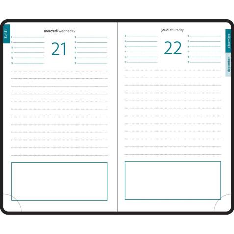 Recharge Agenda de poche EasyDay 15 10 x 15 cm Journalier janvier à décembre 2026