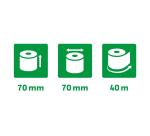 Rollos para calculadoras - 1 pliegue offset - 60 g/m2 - Blanco