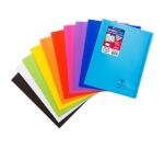Cahier piqué Koverbook 24x32cm 96 pages petits carreaux + marge couverture polypropylène transparent - Assortis