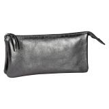 CUIRISÉ Grande Pochette 2 compartiments 22x11 cm - Graphite