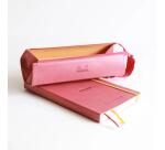 Rhodiarama trousse plumier simili cuir italien 23x5x5 cm - Taupe