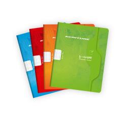 Cahier d'écriture piqué 7000 17x22 cm 32 pages grands carreaux 3 mm agrandi 12x12 cm 70 g - Assortis