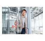 Panneau PVC adhésif antidérapant Interdit de vapoter et de fumer 10 cm - Rouge