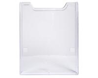 Distribuidor folletos de pared (simple) - A montar - A4 vertical - 3,6 x 23,9 x 30 cm - 36x239x300 mm - Cristal