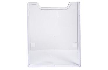 Distribuidor folletos de pared (simple) - A montar - A4 vertical - 3,6 x 23,9 x 30 cm - 36x239x300 mm - Cristal