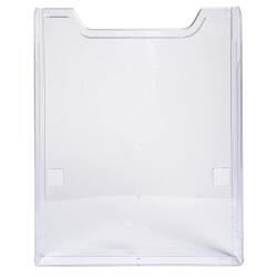 Distribuidor folletos de pared (simple) - A montar - A4 vertical - 3,6 x 23,9 x 30 cm - 36x239x300 mm - Cristal