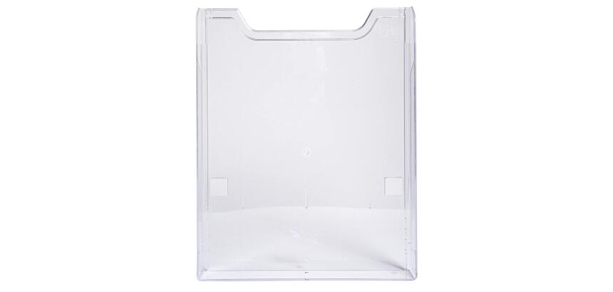 Distribuidor folletos de pared (simple) - A montar - A4 vertical - 3,6 x 23,9 x 30 cm - 36x239x300 mm - Cristal