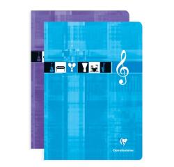 Cahier Musique piqué A4 96 pages Bleu ciel - Assortis