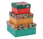 Frida Kahlo, Set de 3 boîtes gigognes carrées 25x25x12 cm, 20x20x11cm, et 16x16x10 cm
