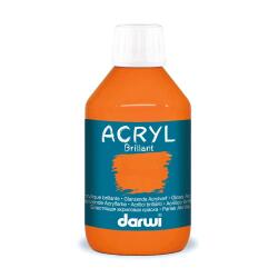 Darwi Flacon de 250 ml de Peinture Acrylique Universelle Brillante - Orange