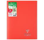 Cahier piqué Koverbook 24x32 cm 96 pages grands carreaux couverture polypropylène opaque 100% recyclé - Assortis