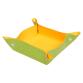 Rhodiarama vide-poche réversible simili cuir italien 12x12x4,5 cm - Anis