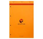 Bloc de bureau Master agrafé en-tête A4+ 80 feuilles petits carreaux 80 g - Orange