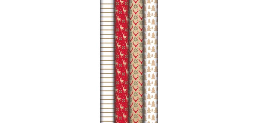 Kraft 70g Lovely Home Red 5x0,70m 20rl - Assortiment