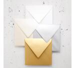 Enveloppe Pollen Clairefontaine 120 g/m² sans fenêtre avec bande de protection couleur - Paquet de 20