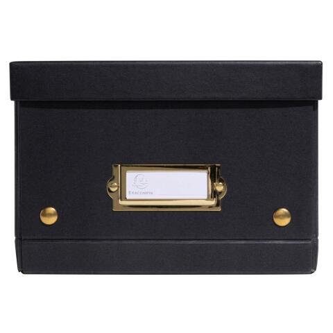 Cajas de almacenamiento NeoDeco - 21,5x28x15cm, A5+ - Negro