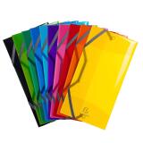 Chemise 3 rabats à élastiques polypropylène 5/10e IDERAMA PP - 23.5x12cm - Couleurs assorties