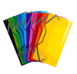Carpeta con gomas 3 solapas Iderama® PP Polipropileno - Colores surtidos