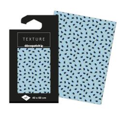 Papier Texture Décopatch n°823 -1 feuille 40x60cm - Bleu