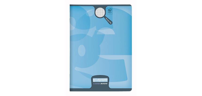 Cahier piqué 8000 CARTE A4 96 pages grands carreaux 90 g - Assortis